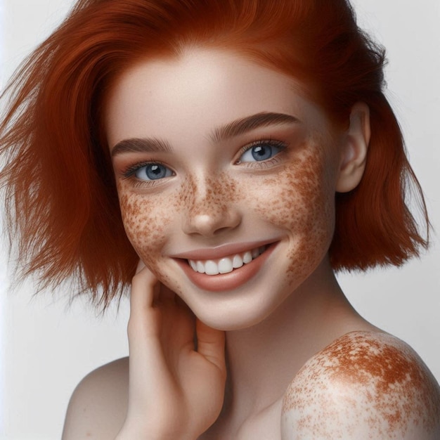 a girl with freckles on her face and the words freckles on the face