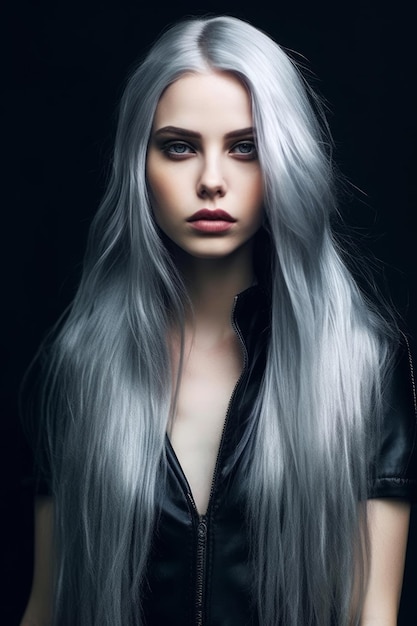 The girl with the grey hair