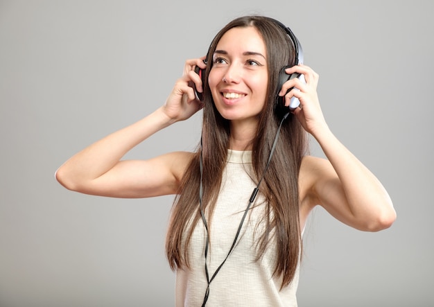 Girl with headphones