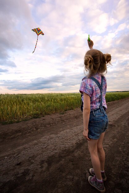 Girl with kite