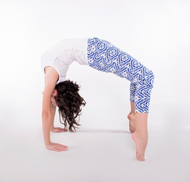 Girl in yoga pose