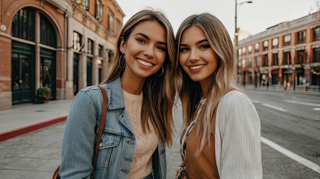 the girls are all smiles on the streets