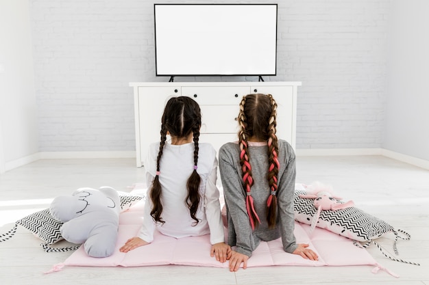 Girls watching tv