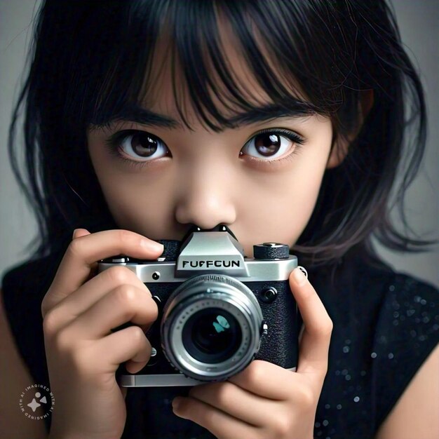 A girls with his camera