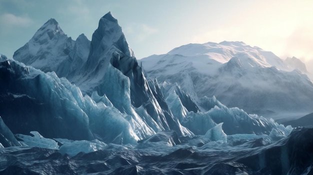 Glacier Iceberg Mountain landscape Iceberg