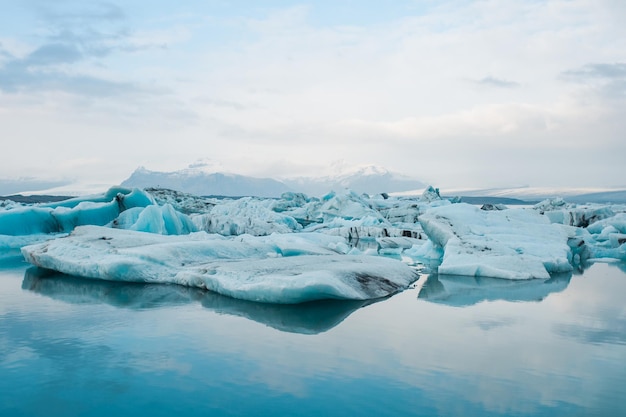 Glacier melting in Iceland