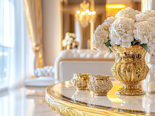 Glamorous Gold Accents in Sophisticated Home