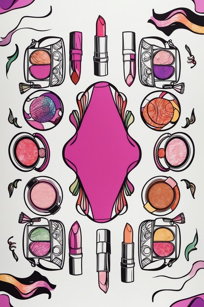 Photo glamorous makeup coloring pages for beauty lovers