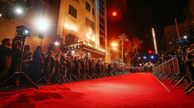 Photo glamour under the lights a night at an old hollywood premiere