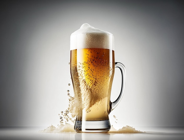 Glass of Beer Drink A Refreshing Work of Art Created with Generative AI