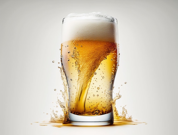 Glass of Beer Drink A Refreshing Work of Art Created with Generative AI