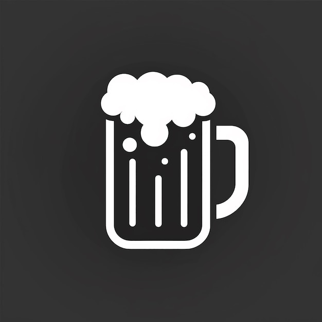 Photo a glass of beer with a white background and a black background with a white cloud