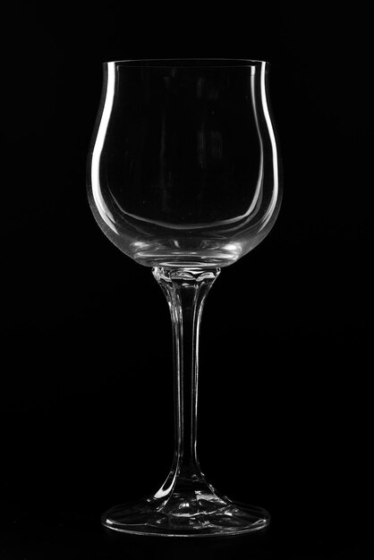 Glass on a black background