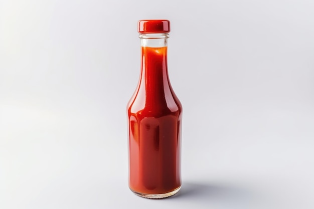 Photo glass bottle ketchup studio generate ai