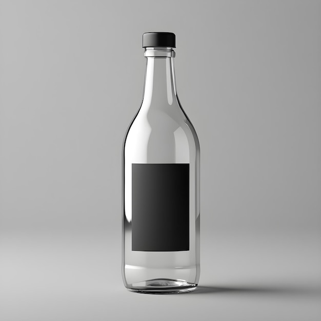 Glass bottle mockup