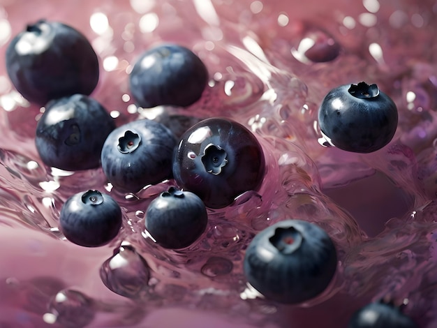 a glass bowl of blueberries with the word quot blueberries quot on it