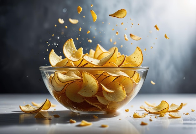 a glass bowl of fruit that has the word apple on it