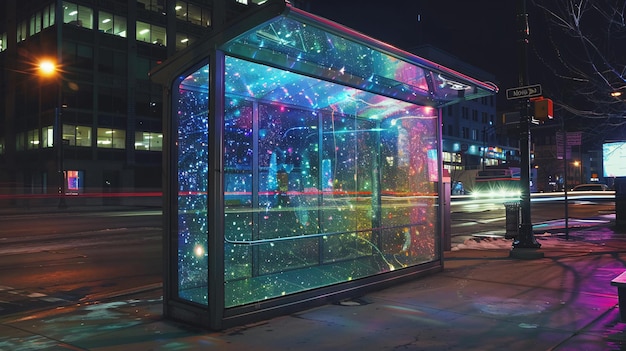 a glass box with the words  disco  on it