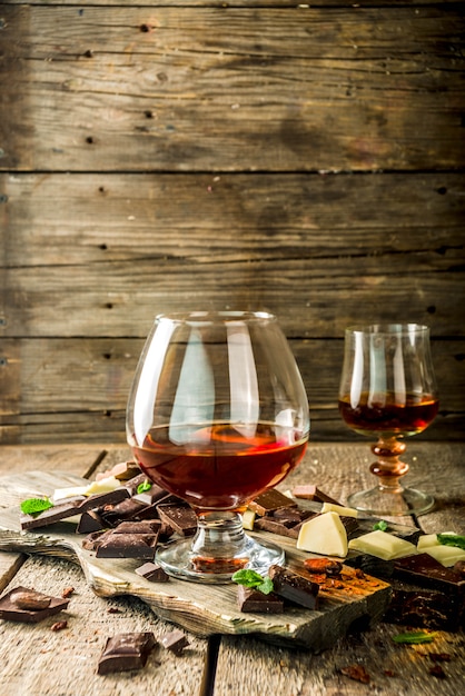 Glass of brandy, whiskey or cognac