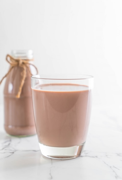 glass of chocolate milk