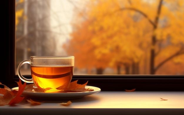 glass of cider for autumn season