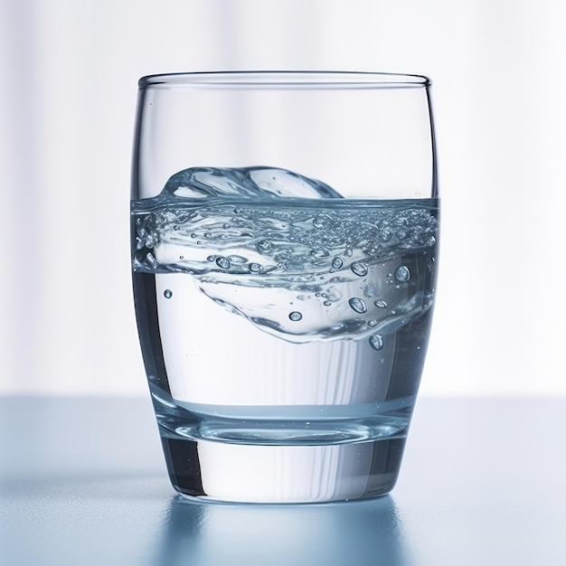 Glass of clean water Illustration AI Generative