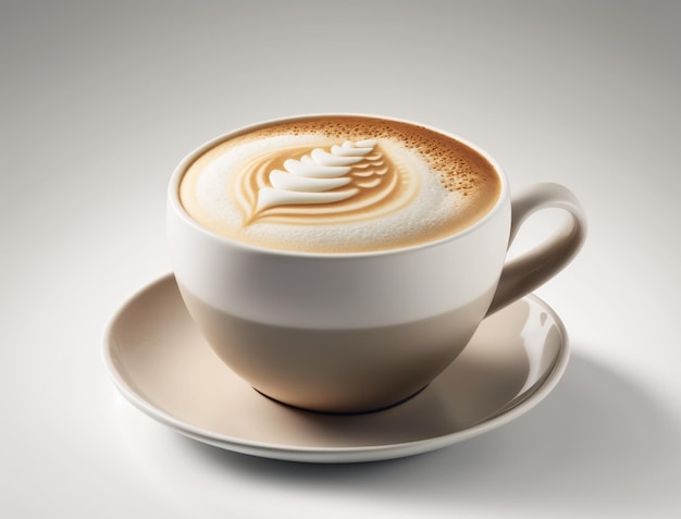 A Glass of Coffee Latte Drink Illustration Created with Generative AI