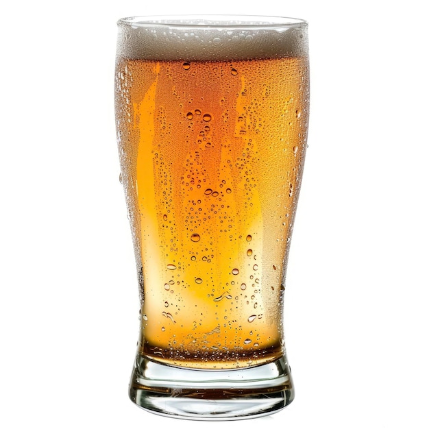 A Glass Of Cold Beer Adorned With Condensation Promises Refreshment And Relaxation