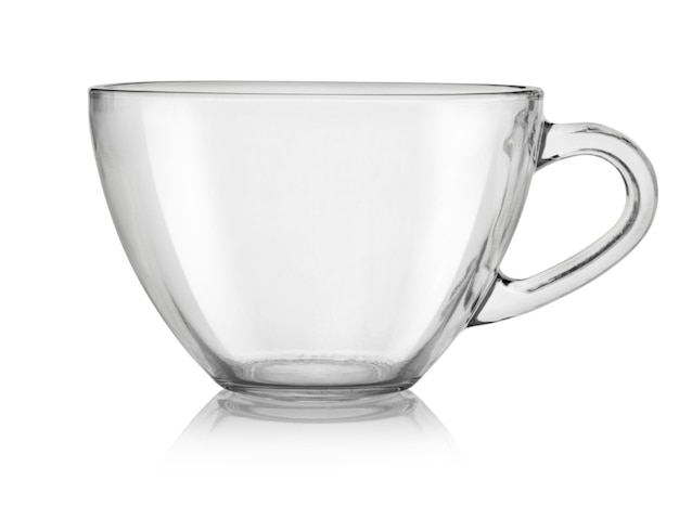 Glass cup isolated on a white background. Clipping path