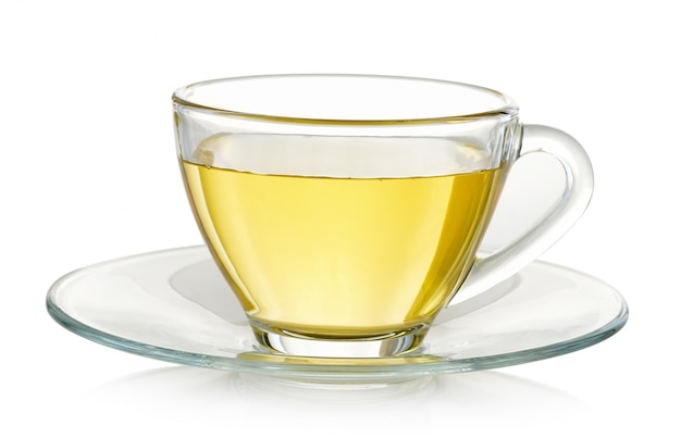 Glass cup of  tea isolated