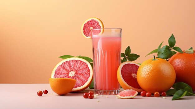 Glass of delicious watermelon drink with mint and cut fresh