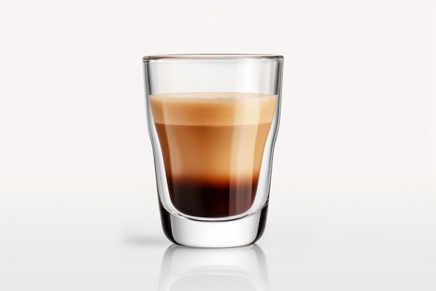 Glass espresso coffee drink