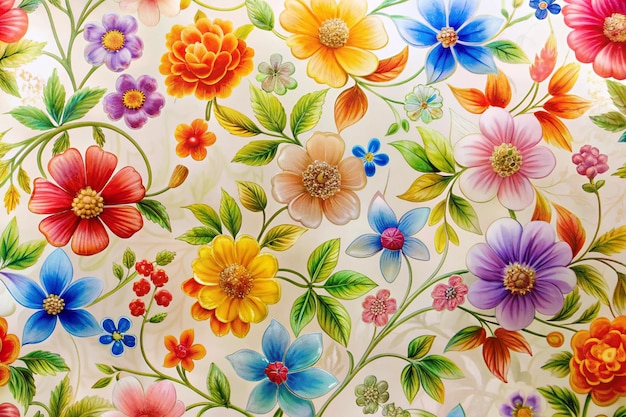 glass floral pattern art background