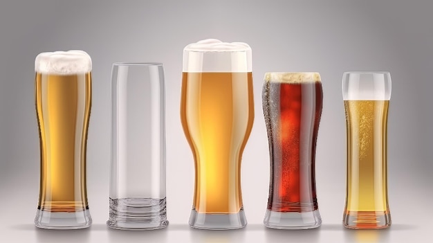 Glass of fresh and cold beer AI Generate