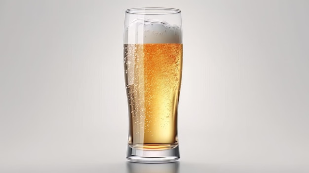 Glass of fresh and cold beer AI Generate