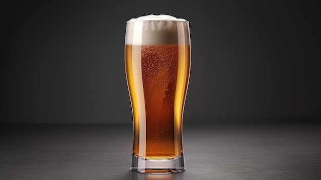 Glass of fresh and cold beer AI Generate