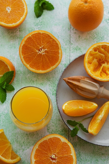 Glass of fresh orange juice