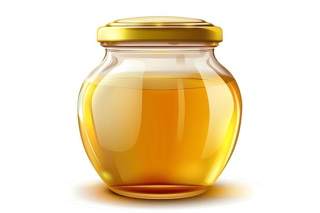 Photo glass jar of honey illustration