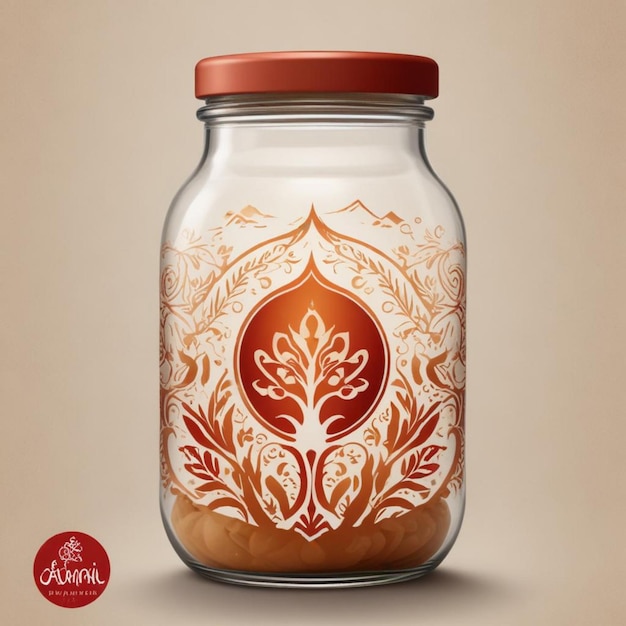 Glass jar logo design company embodying fertility