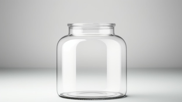 A glass jar with a lid on a table