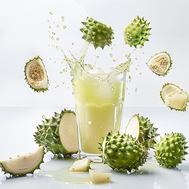 a glass of lemon juice is filled with kiwi fruit