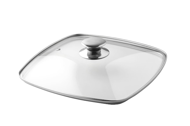 Glass lid for the pan on white