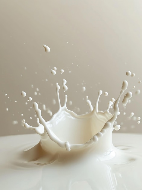 a glass of milk is being poured into a white bowl