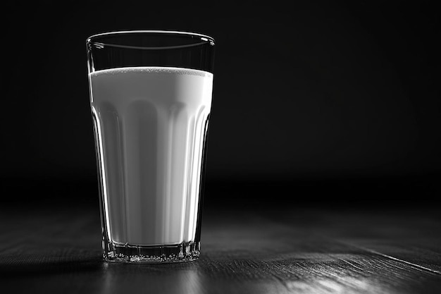 Photo a glass of milk that has milk in it