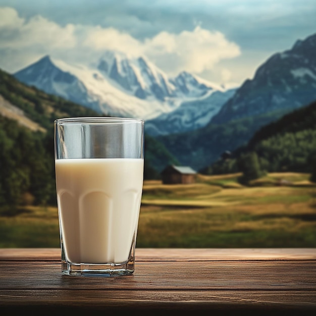 Photo a glass of milk