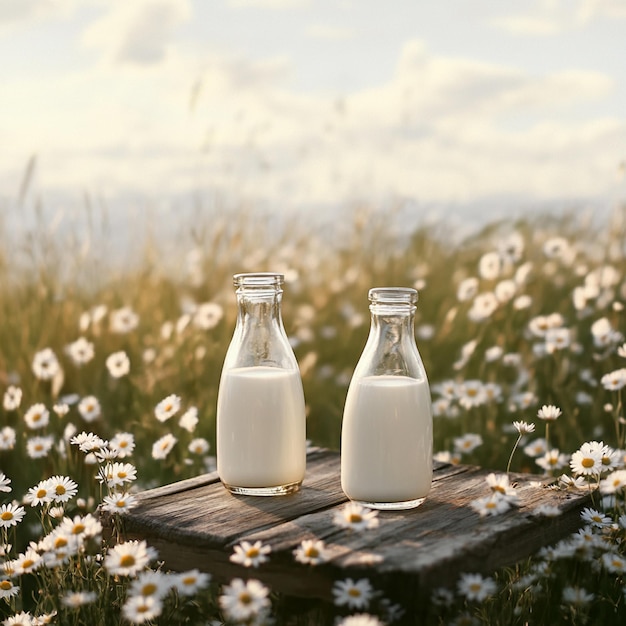 Photo a glass of milk