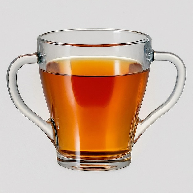 Photo a glass mug with a handle that says quot lager quot on it