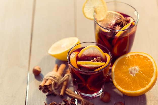 Glass of mulled wine