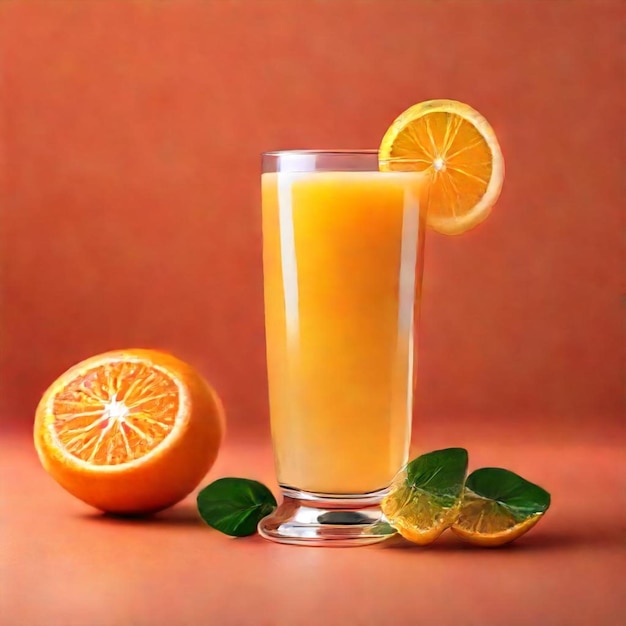 a glass of orange juice next to a glass of orange juice