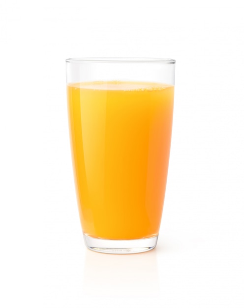 Glass of Orange juice isolate on white background